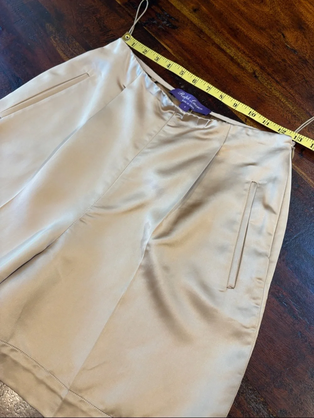 Ralph Lauren Collection Ainsworth Washed Satin Short 2023 Runway size 4